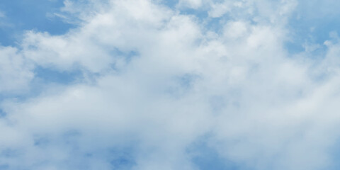 Bright and clear clouds cape covered natural summer seasonal blue sky background, Abstract shinny and fresh summer sky background with clouds, cloudy natural blue sky background for creative design.