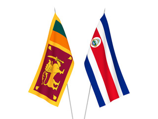 Republic of Costa Rica and Democratic Socialist Republic of Sri Lanka flags