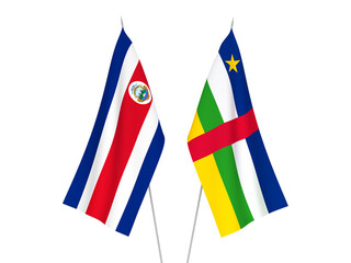 Republic of Costa Rica and Central African Republic flags