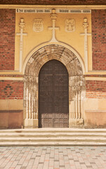  The door in The Roman Catholic church of St. Bartholomew. City of Drohobych, Ukraine. © Live heavenly