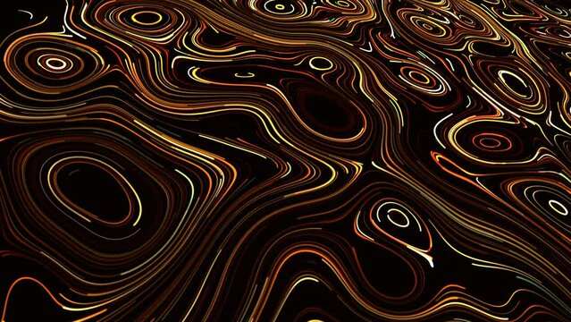 Animated spiral background. Maze rotating in  circle. Pattern chaotic waves, lines. Energy flows. Hypnotic screensaver. Intro for technology, business, presentations, social networks. 4k