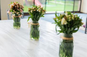 Floreros para decoracion de mesa