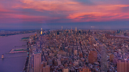 Nueva york, vista desde world trade center