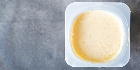 yogurt semoul vanilla milk dessert semolina french food fresh healthy meal food snack diet on the table copy space food background