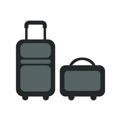 suitcases isolated on white background