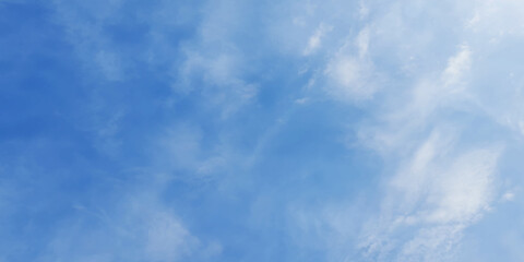 Bright and clear clouds cape covered natural summer seasonal blue sky background, Abstract shinny and fresh summer sky background with clouds, cloudy natural blue sky background for creative design.