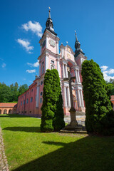 Święta Lipka, Poland - June 23, 2022 - ancient Marian Shrine in the Masurian-Warmian lands in Poland, a place of worship of Mary visited by many pilgrims.