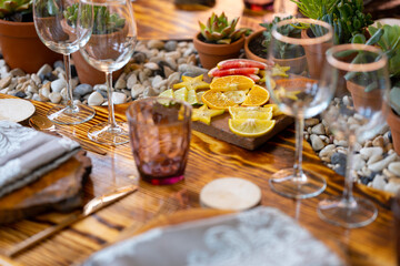 Decoración de mesa para evento