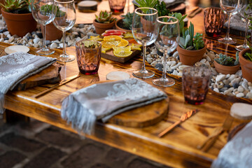 Decoración de mesa para evento