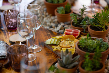 Decoraci&oacute;n de mesa para evento