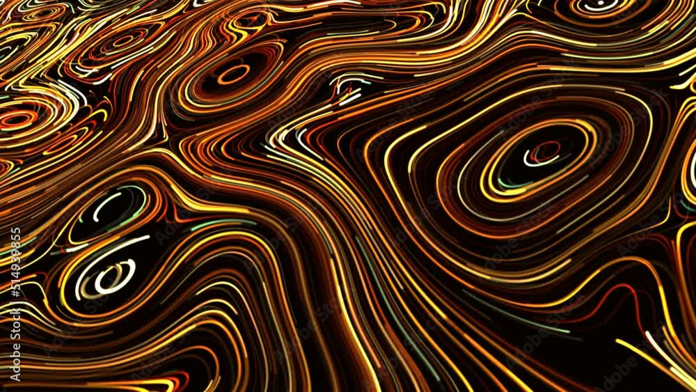 Poster animated spiral background. maze rotating in circle. pattern chaotic waves, lines. energy flows. hyp