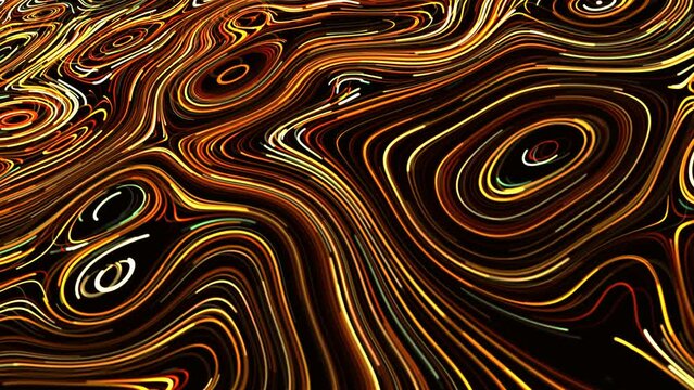 Animated spiral background. Maze rotating in  circle. Pattern chaotic waves, lines. Energy flows. Hypnotic screensaver. Intro for technology, business, presentations, social networks. 4k