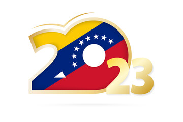 Year 2023 with Venezuela Flag pattern.