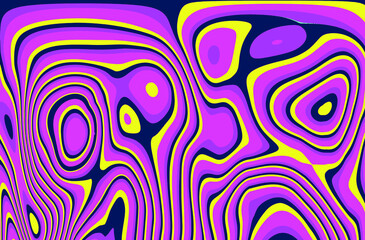 Hippie 1960s-style wallpaper design in a psychedelic trippy mood.