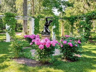 The statue of Ilion in the Pergola at the Chinese Palace. Oranienbaum (Lomonosov), Russia