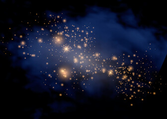 Space vector background with realistic stars. Starry sky or universe wallpaper.