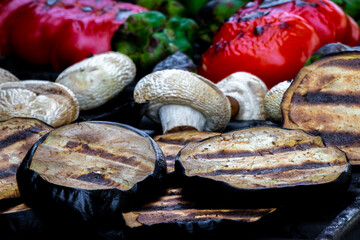 Vegtables on the BBQ during summertime