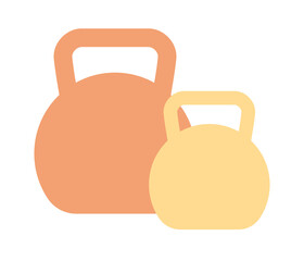 Kettlebells icon. Fitness tool. Sport concept. Equipment for strength exercises. Vector flat illustration 