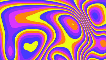 Hippie 1960s-style wallpaper design in a psychedelic trippy mood.