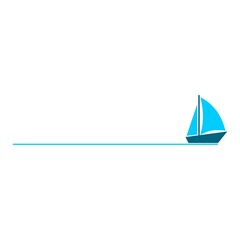 sail boat icon isolated on white background