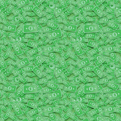 Seamless 3d green dollar bill pattern. Seamless background illustration for various social media post or ads.