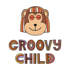 Retro stylized nursery poster with