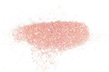 Pink glitter sparkles on white background for your design