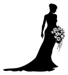 Bride Bridal Wedding Dress Silhouette Woman Design