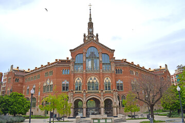 Fototapeta premium Edificios del antiguo Hospital San Pablo de Barcelona España 
