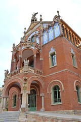 Fototapeta na wymiar Edificios del antiguo Hospital San Pablo de Barcelona España 