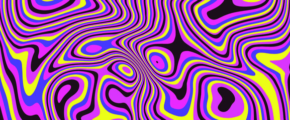 Hippie 1960s-style wallpaper design in a psychedelic trippy mood.