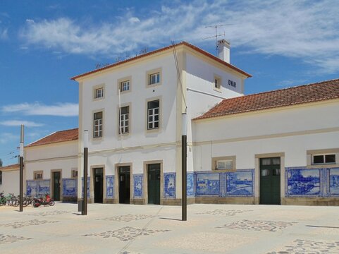 Traditional train station in Ovar, Aveiro - Portugal 