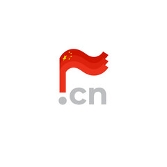 China flag icon. Original simple design of the chinese flag on a white background, place for text. Design element, template national poster with de domain. State patriotic banner of china. Vector