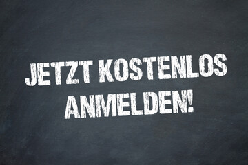 Jetzt kostenlos anmelden!