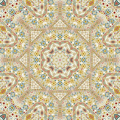 Abstract seamless pattern with geometric elements structure.