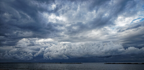 storm clouds over the sea