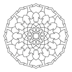 Mandala Coloring Pages art, wallpaper design, tile pattern, shirt, greeting card, lace pattern and tattoo. decoration for interior design. Vector ethnic oriental circle ornament