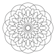 Mandala Coloring Pages art, wallpaper design, tile pattern, shirt, greeting card, lace pattern and tattoo. decoration for interior design. Vector ethnic oriental circle ornament