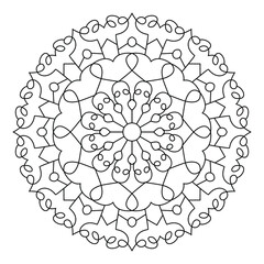 Naklejka premium Mandala Coloring Pages art, wallpaper design, tile pattern, shirt, greeting card, lace pattern and tattoo. decoration for interior design. Vector ethnic oriental circle ornament