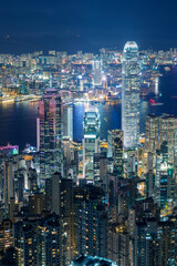 Fototapeta na wymiar Victoria harbor of Hong Kong City