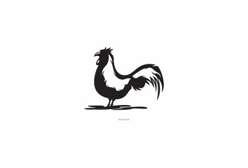 isolated vintage rooster logo design vector graphic symbol icon illustration creative idea