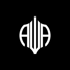 AWA letter logo. AWA best black ground vector image. AWA Monogram logo design for entrepreneur and business. - obrazy, fototapety, plakaty