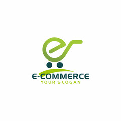 Shopping Cart, Electronic commerce, Shop Logo Vector Inspiration