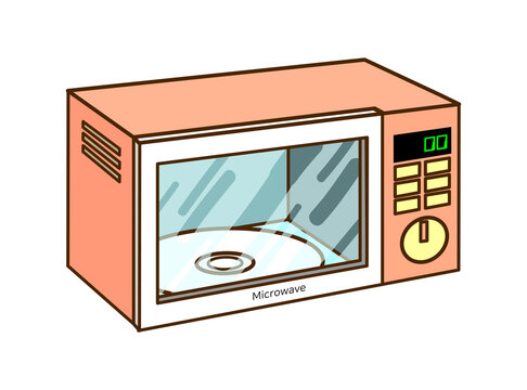 [Vector] a cuboid microwave illustration