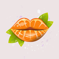 juicy fruit lip makeup, orange lipstick, summer juicy kiss