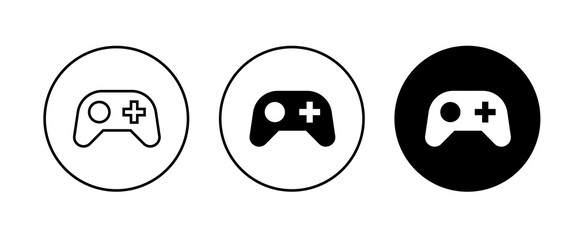 Minimal Gaming Symbol - Stream modern Games - Wireless Controller Icon, Game pad or Joystick Icons vector, sign, symbol, logo, illustration, editable stroke, flat design style isolated on white