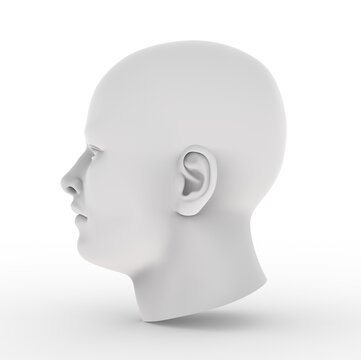 WHITE HEAD 3D RENDERING SHADOW