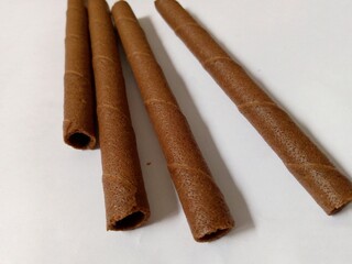 cinnamon sticks on a white background