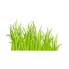 Green grass flat icon. Leaf borders, nature background vector illustration. Green land concept for template design
