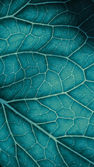 Plant leaf closeup. Mosaic pattern of  cells and veins. Blue-green mobile phone wallpaper. Abstract...